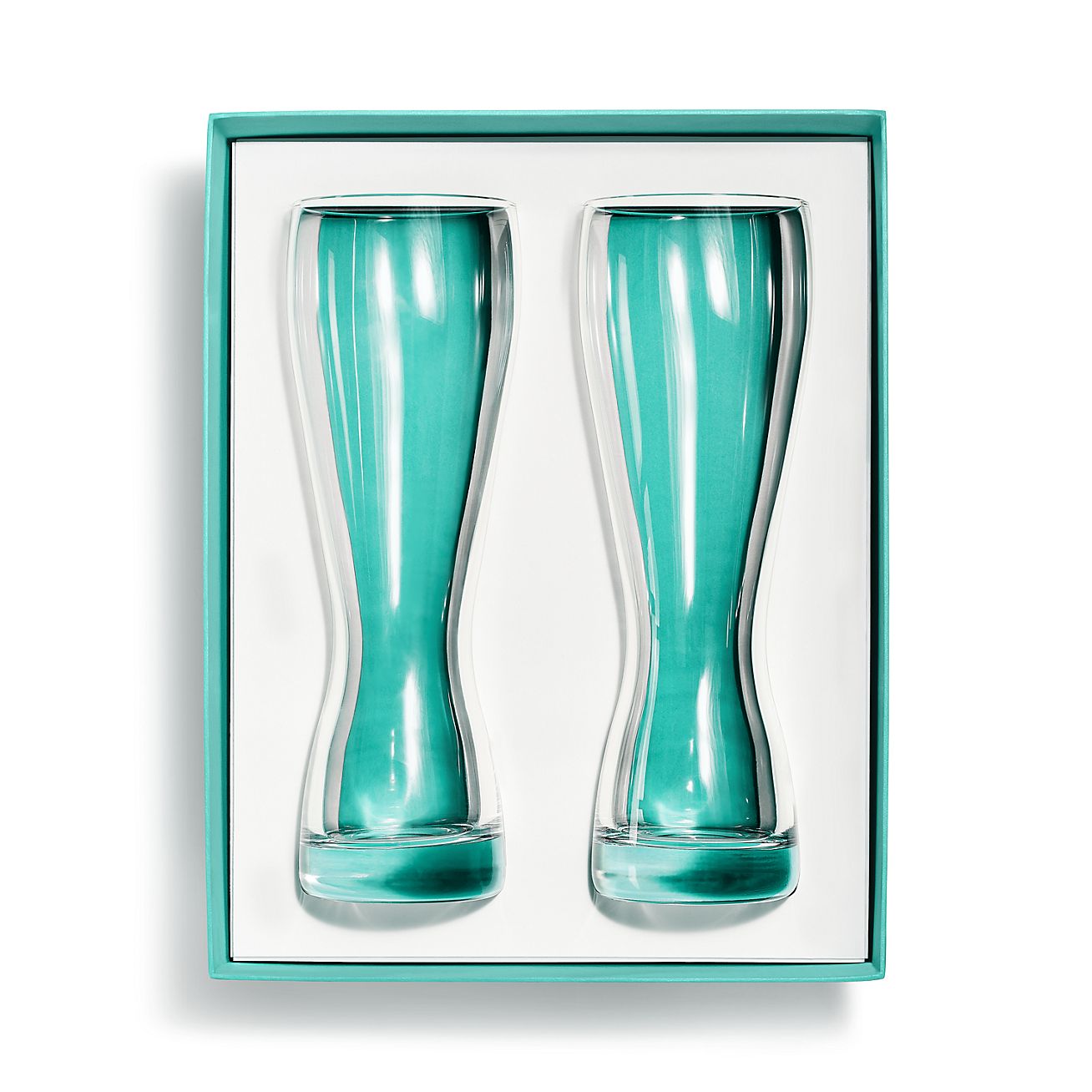 Tiffany Home Essentials Beer Glasses Set of Two, in Crystal Glass