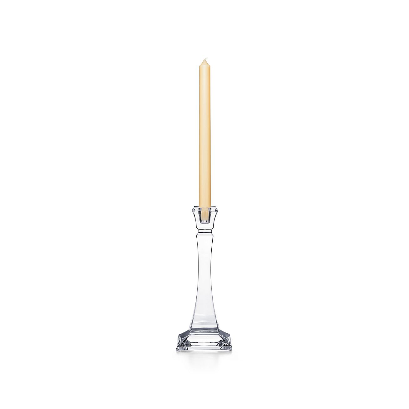 Tiffany Home Essentials Square Candlestick in Crystal Glass