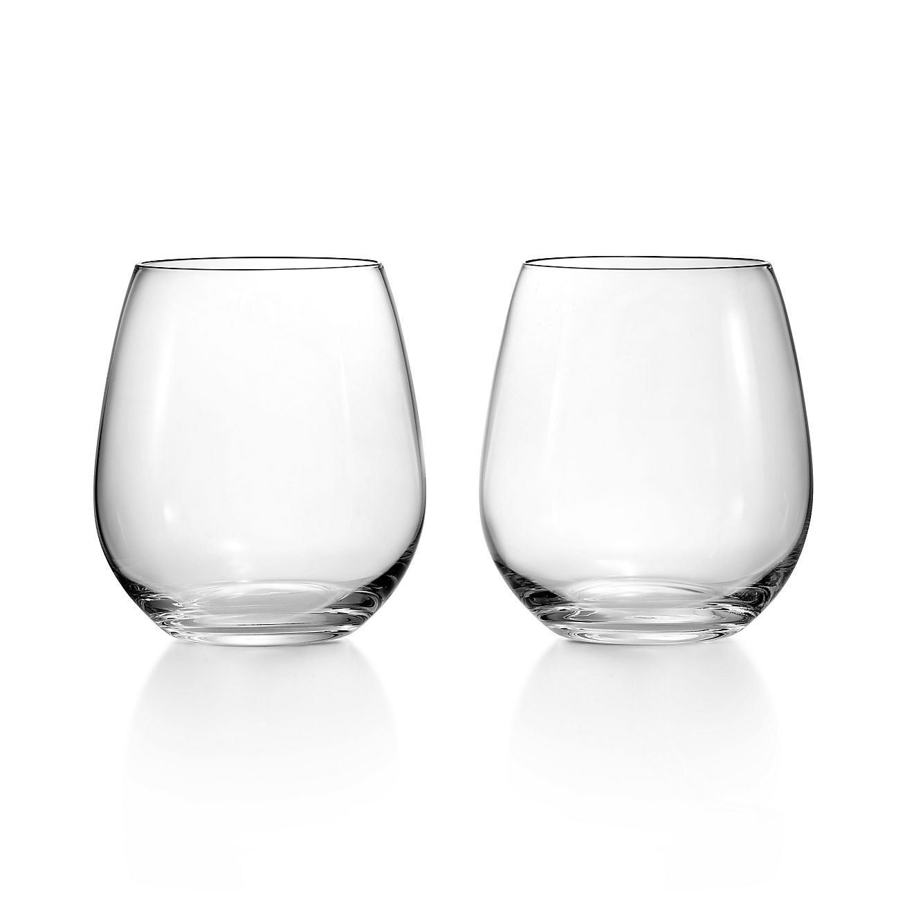 premium crystal modern wine glasses stemless