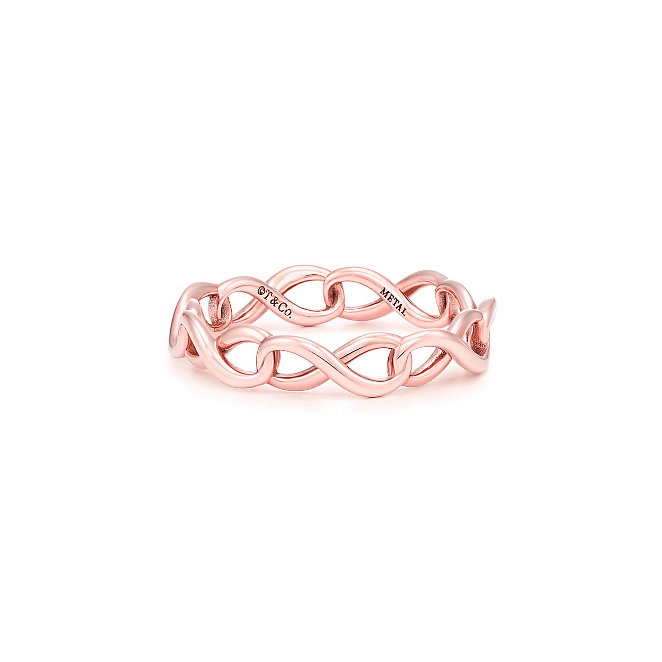 Tiffany Infinity narrow band ring in RUBEDO® metal. | Tiffany & Co.