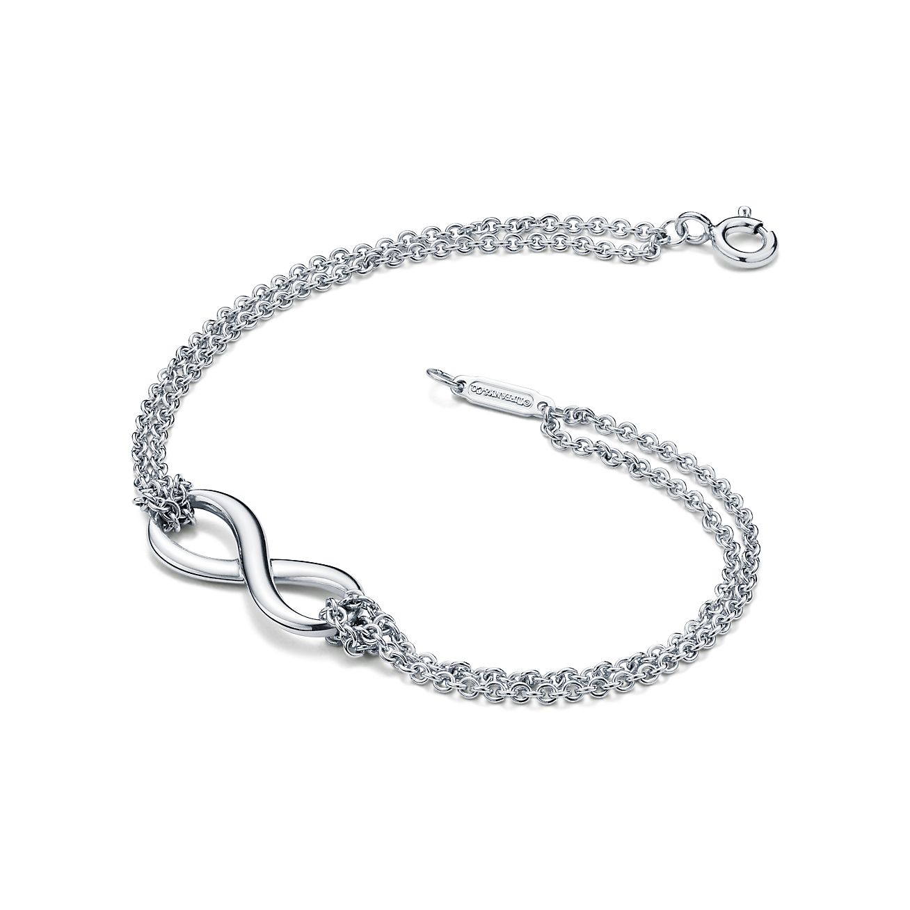 Tiffany & Co. Infinity Platinum Diamond Charm Bracelet Tiffany