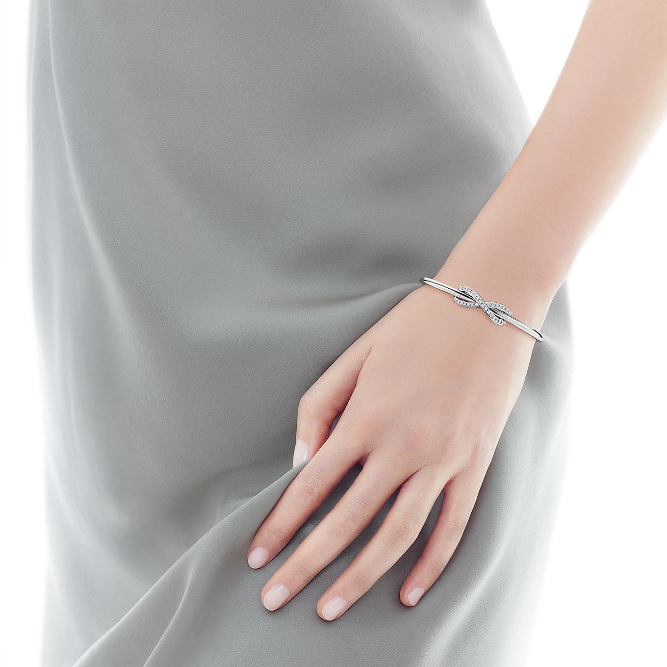 Tiffany Infinity cuff in 18k white gold 