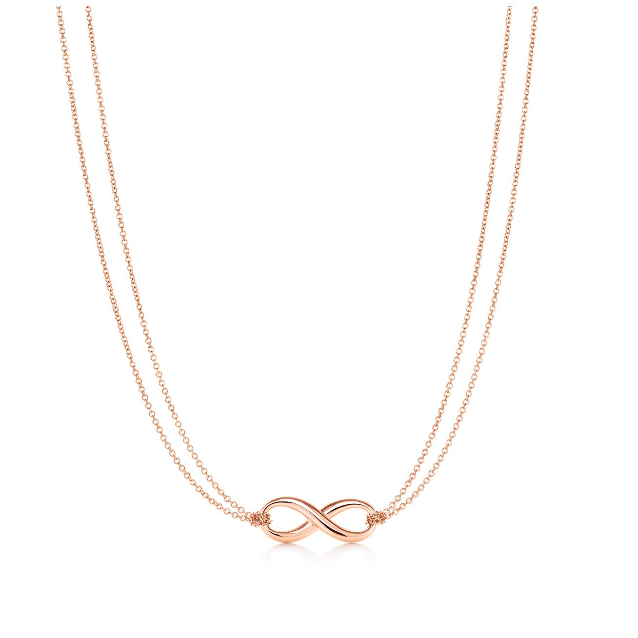 tiffany double chain infinity necklace