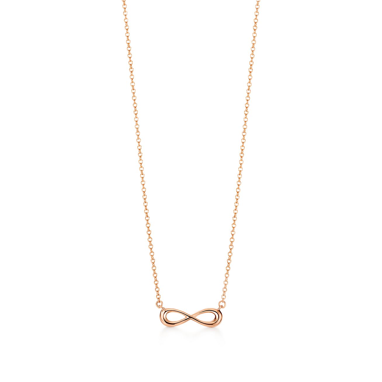 tiffany silver and rose gold necklace