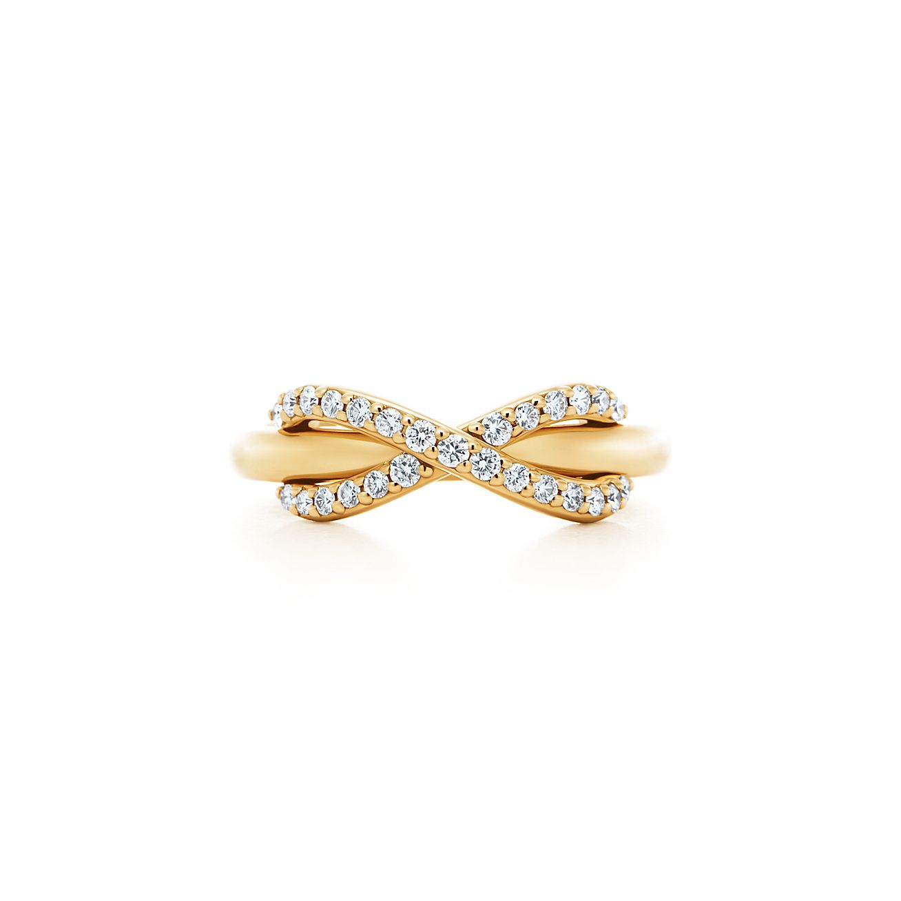 Tiffany Infinity 18k gold ring with 