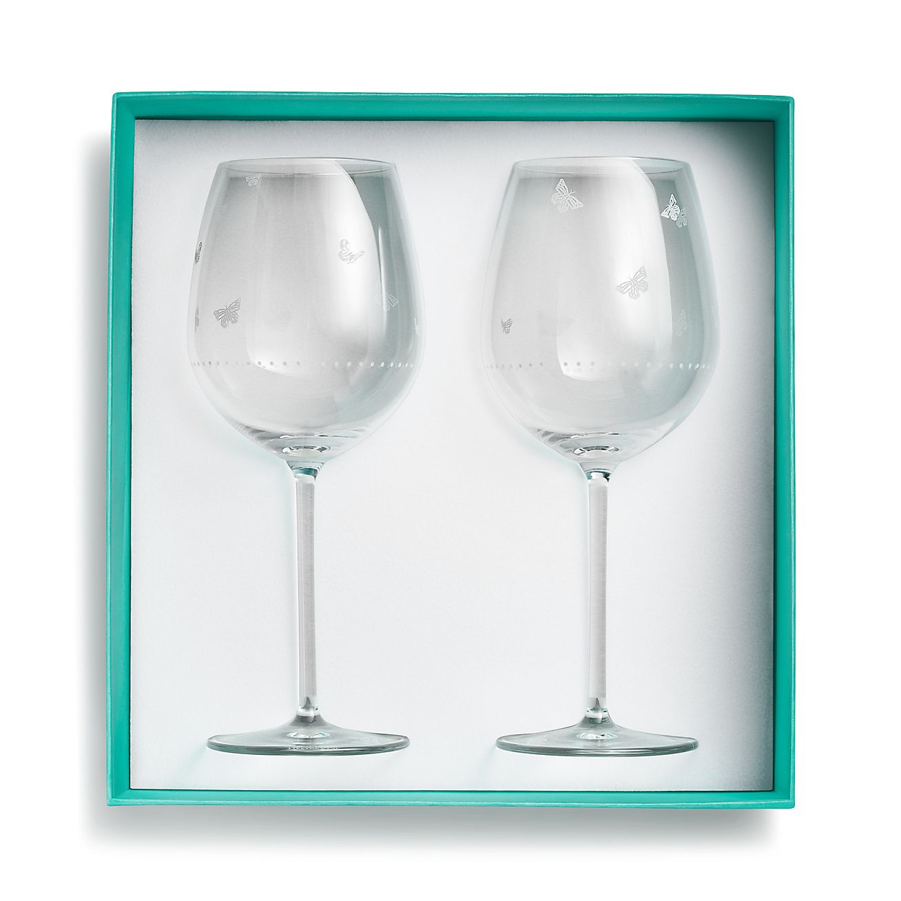 Tiffany store wine glasses