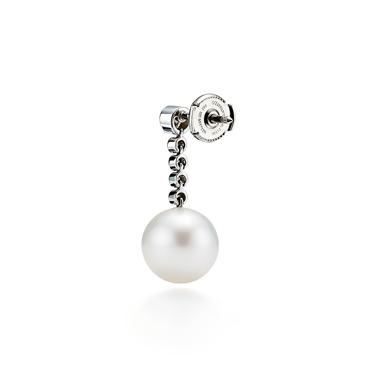 Boucles D'oreilles Perles Australienne Des Mers Du Sud 14,7 Mm - Or Blanc 18K Avec Certificat, Neuves Avec étiquettes - Bijou Luxueux Pour Femme