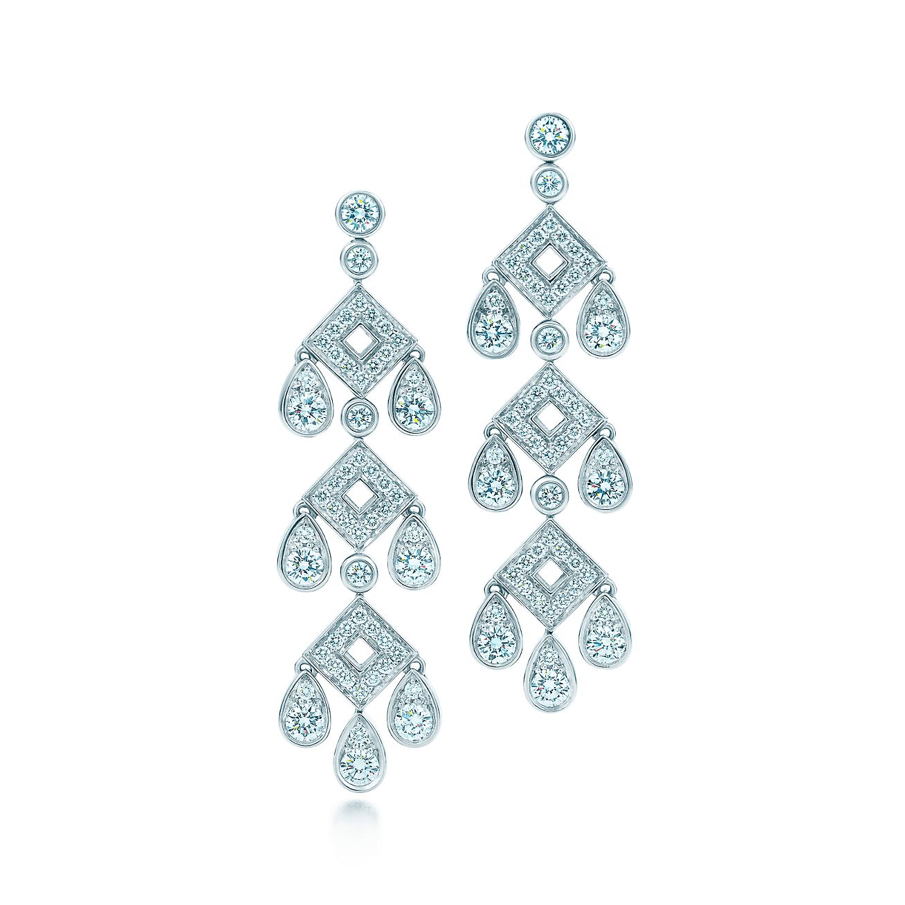 Tiffany Jazz Paa Earrings In Platinum With Diamonds Co Tiffany Jazz Paa Earrings
