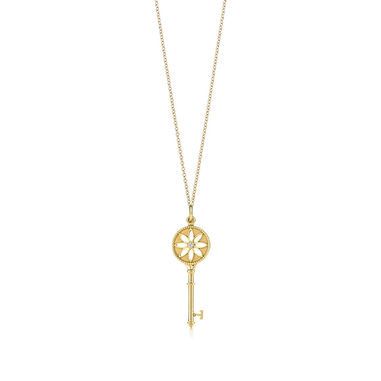 tiffany daisy key necklace