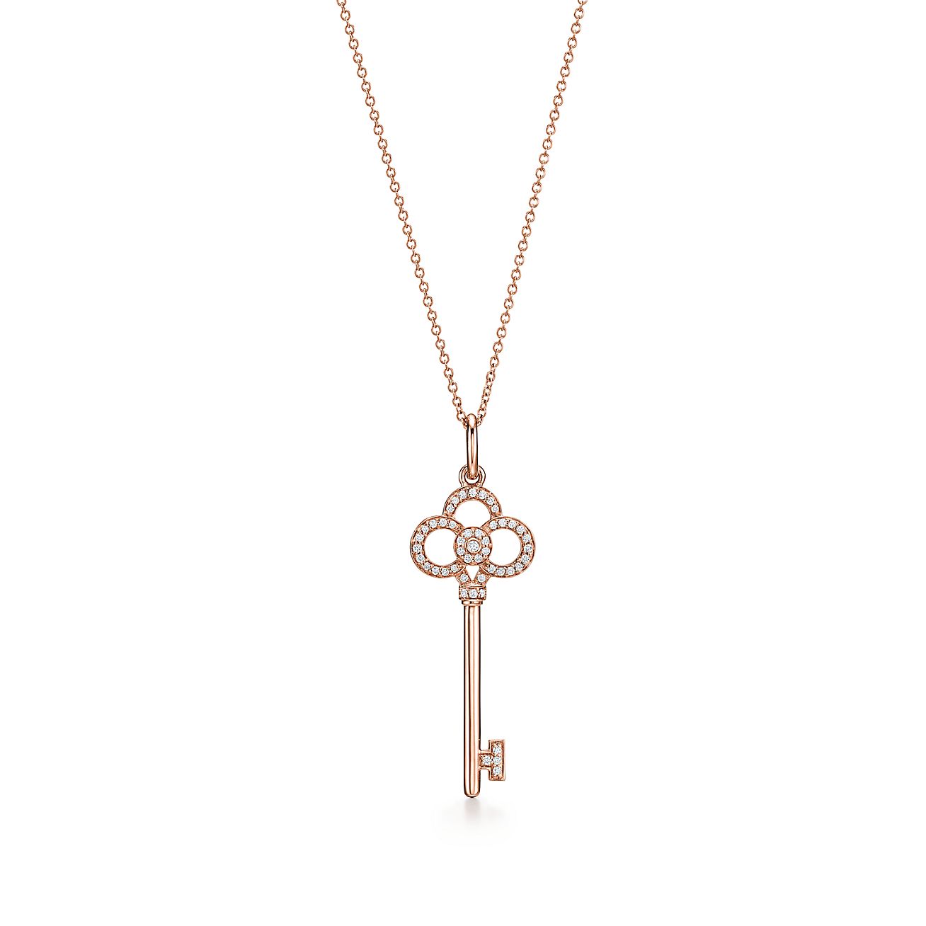 tiffany key gold necklace