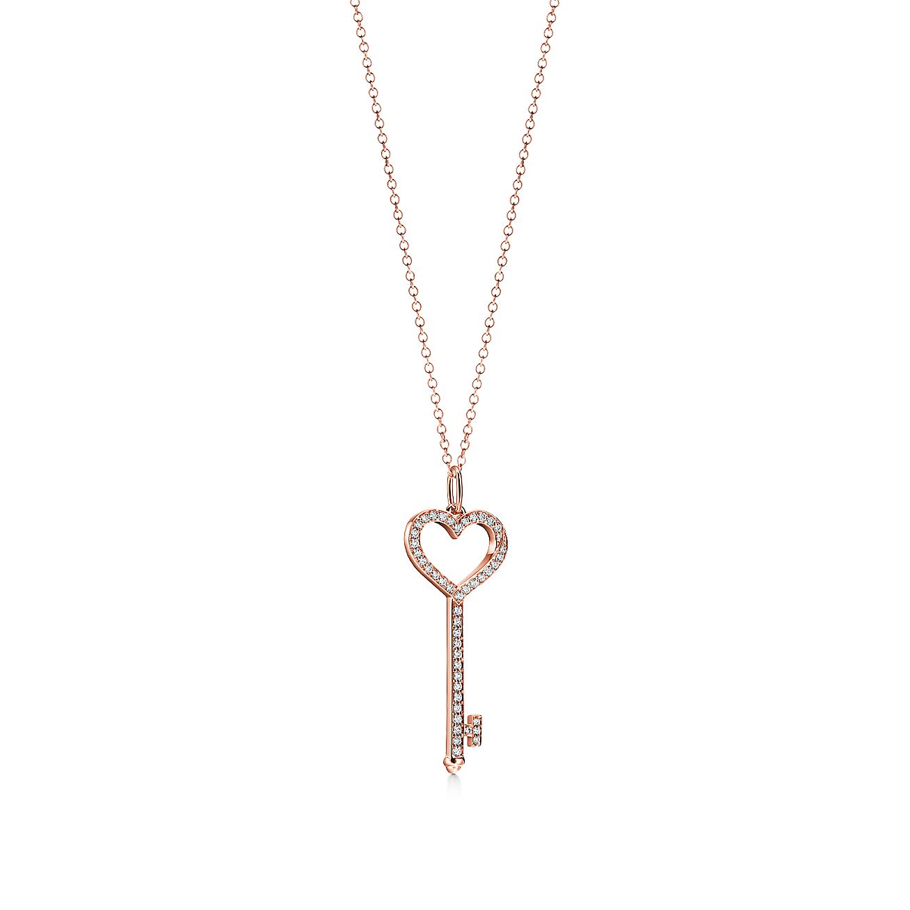 key pendant with diamonds