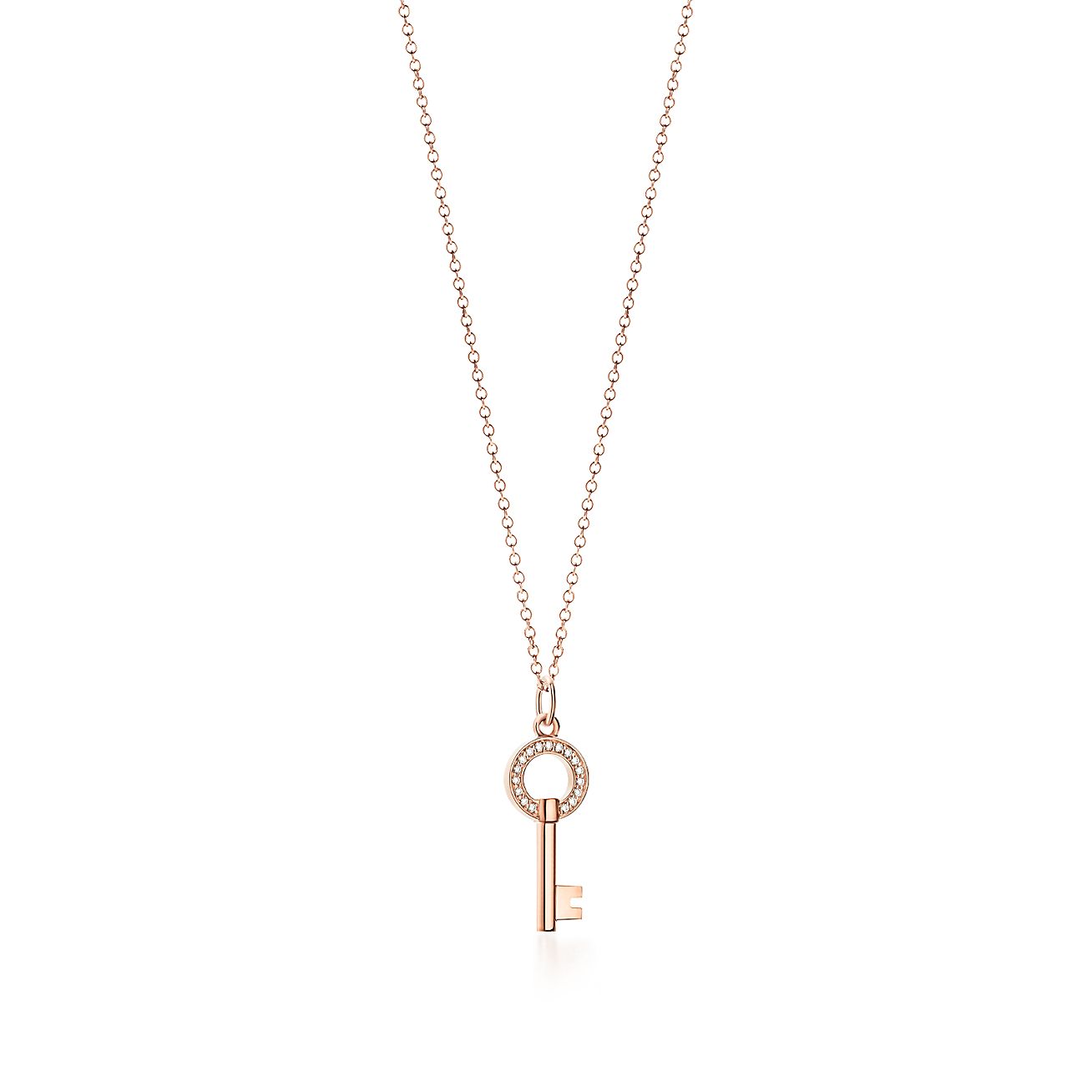 tiffany key gold necklace