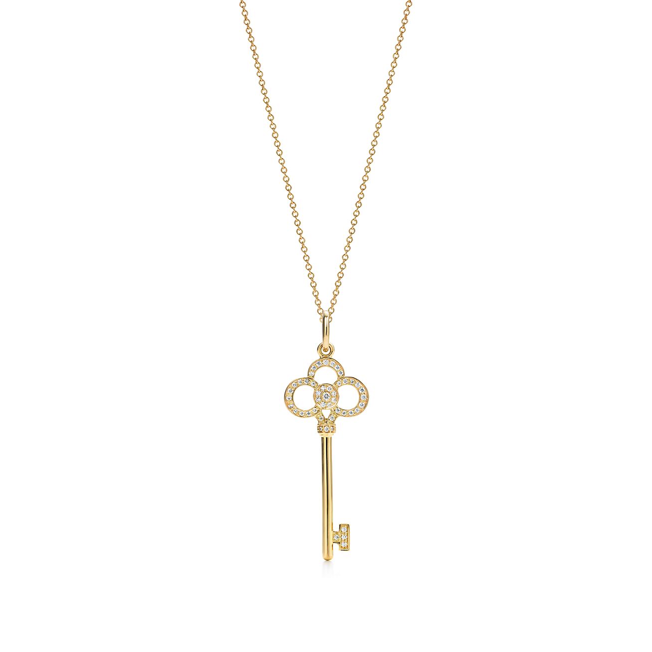 tiffany and co gold key necklace