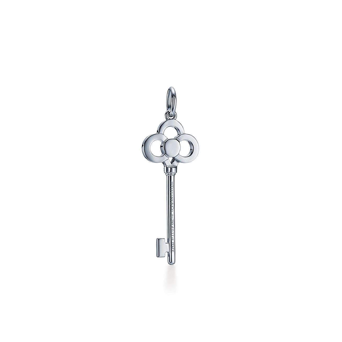 Tiffany Keys Crown Key in White Gold 