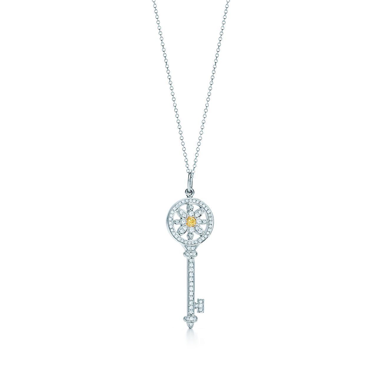 Tiffany Keys daisy key in platinum and 