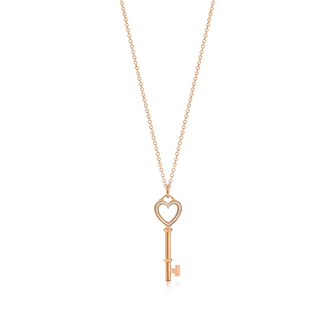 Tiffany Keys diamond heart key charm in 