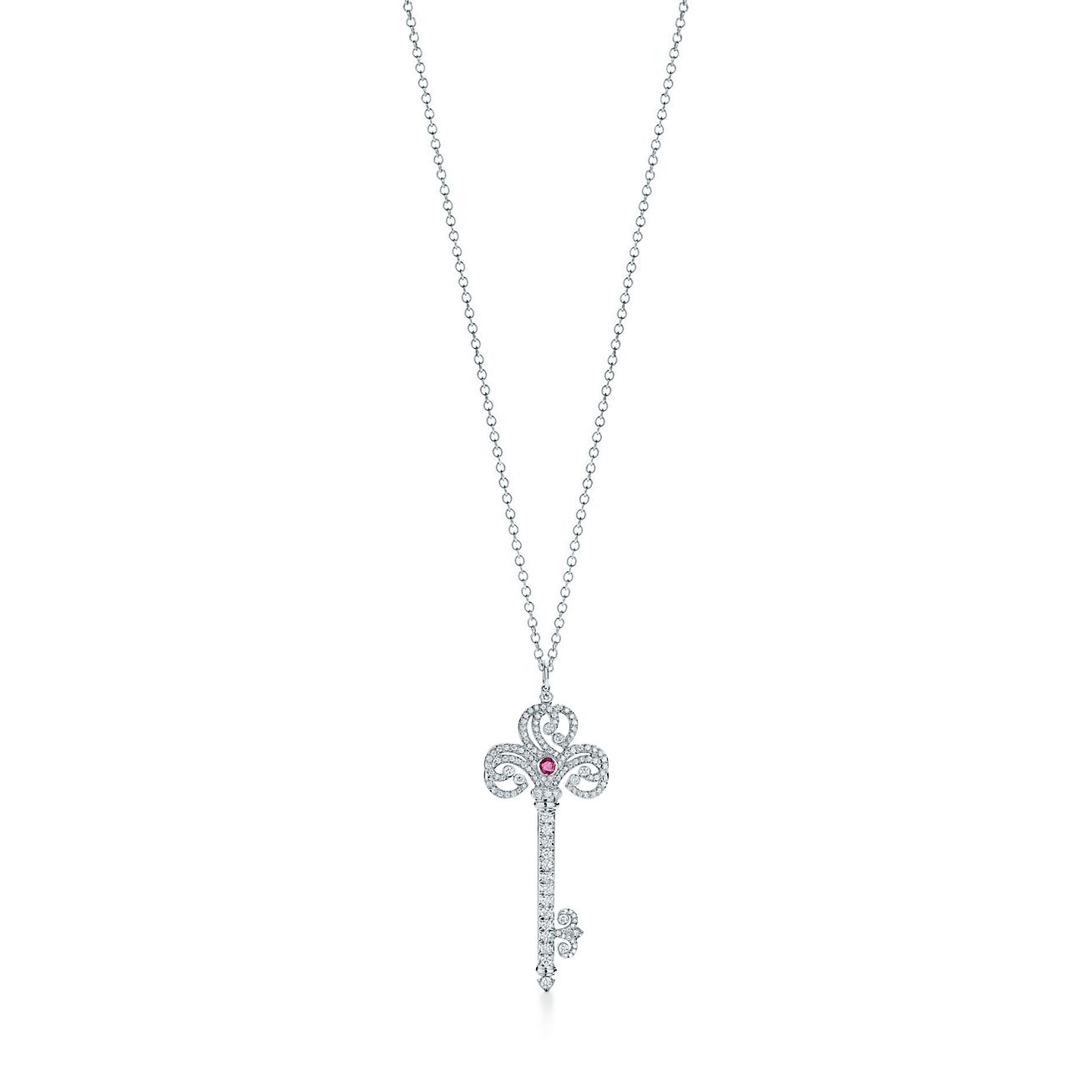 Tiffany Keys Enchant heart key pendant 