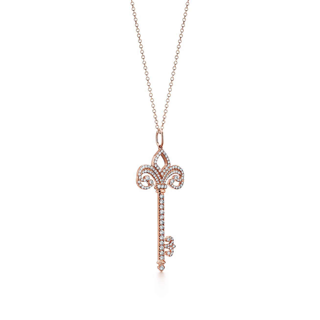 tiffany fleur de lis key necklace