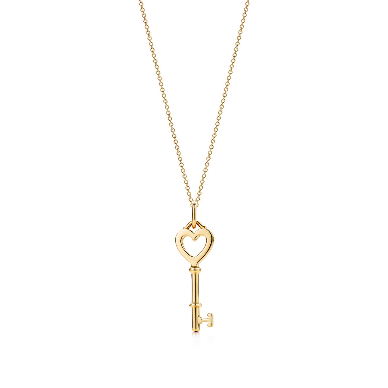 tiffany and co gold key necklace