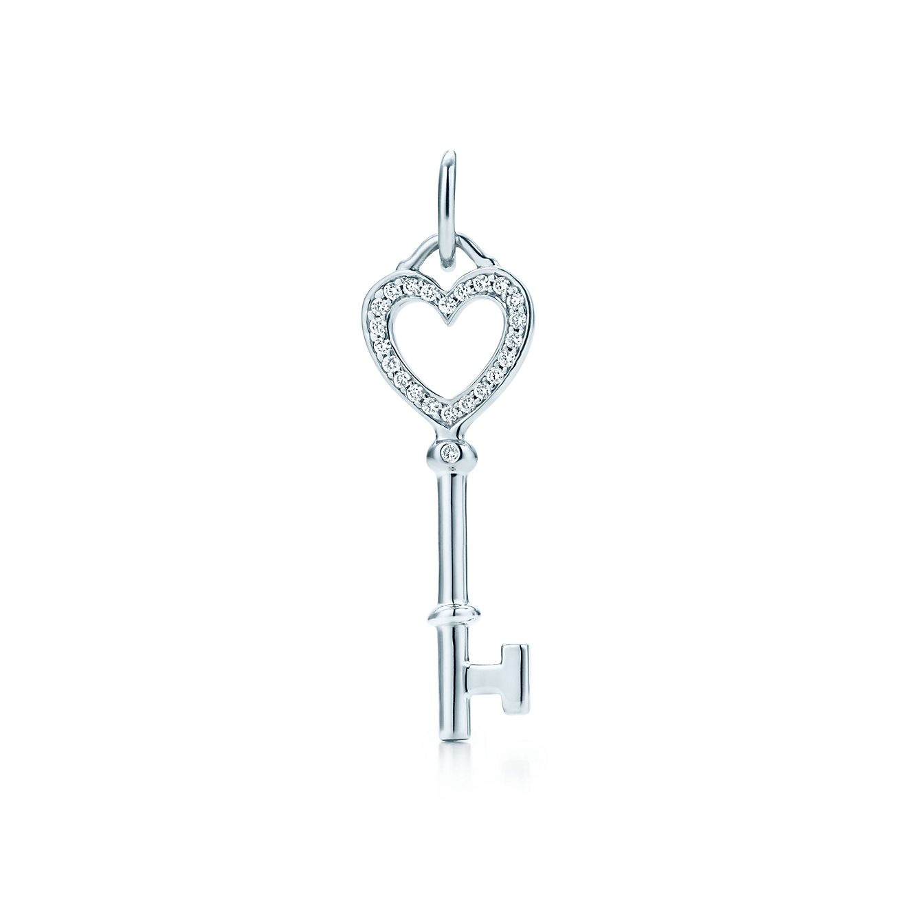 tiffany necklace with heart and key pendant