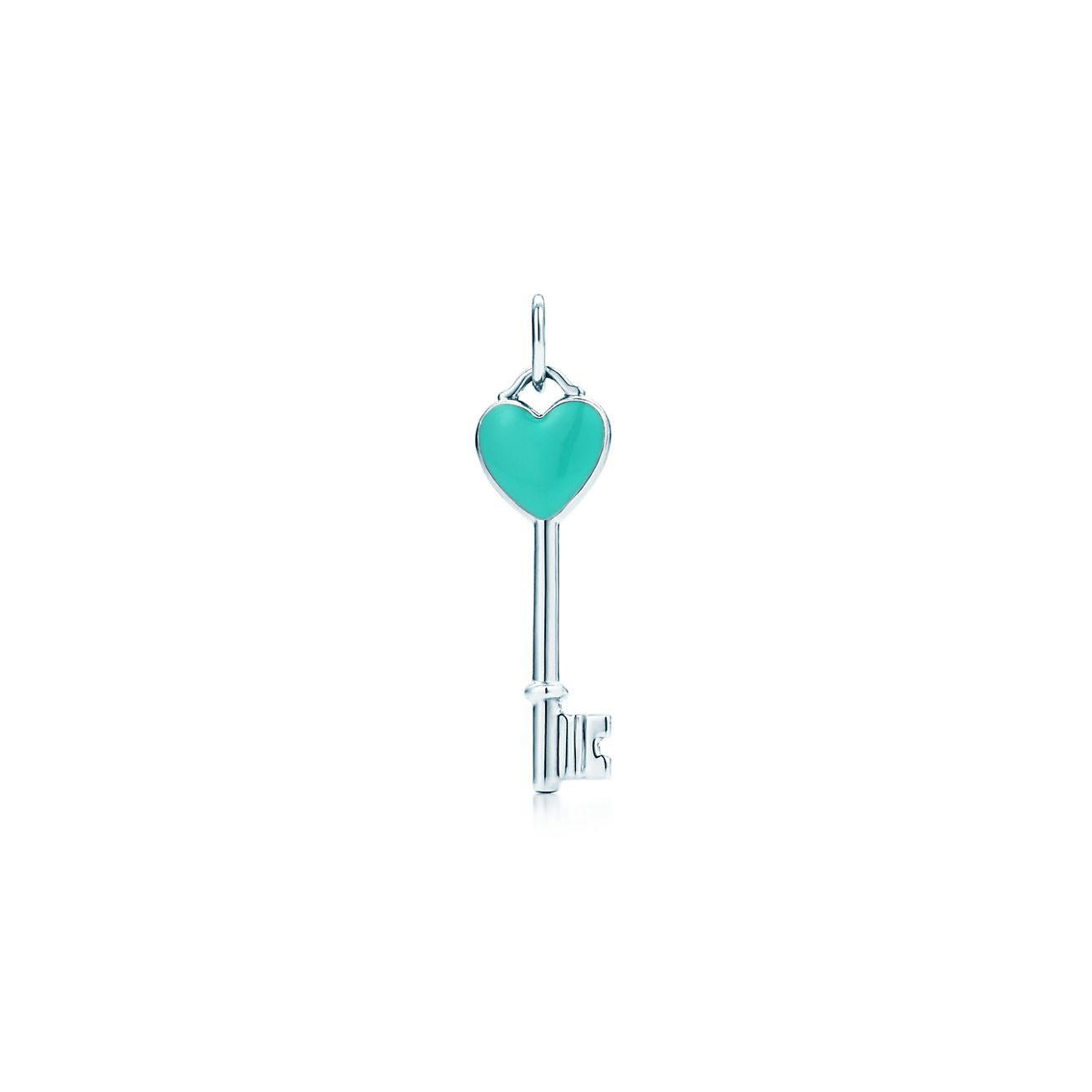 Tiffany Keys Heart Key in Silver with Blue Enamel Finish, Mini | Tiffany & Co.