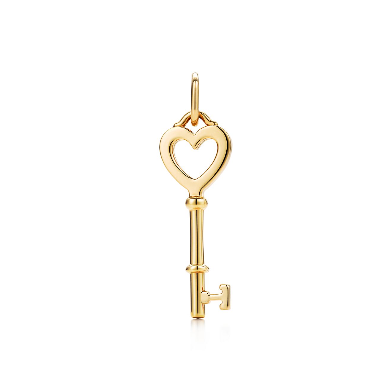Tiffany Keys 18K Gold Heart Key Pendant 