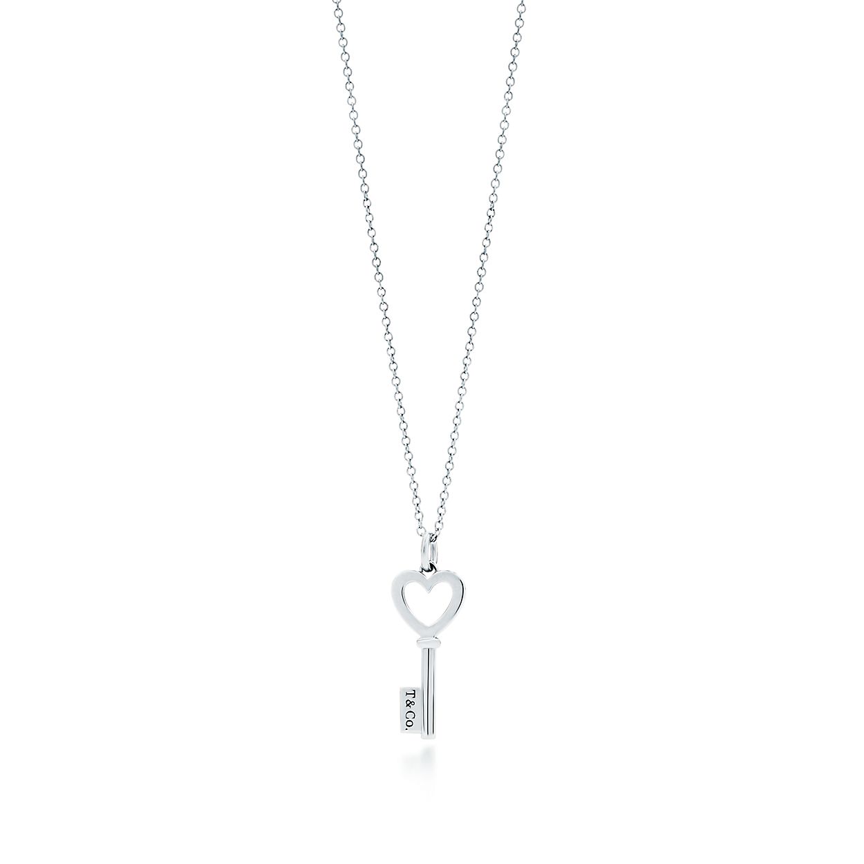 Tiffany Keys Heart Key Pendant In Sterling Silver Mini Tiffany Co