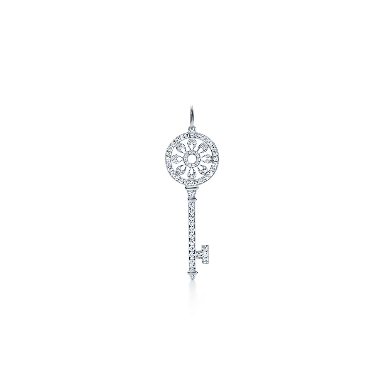 tiffany key pendant with diamonds