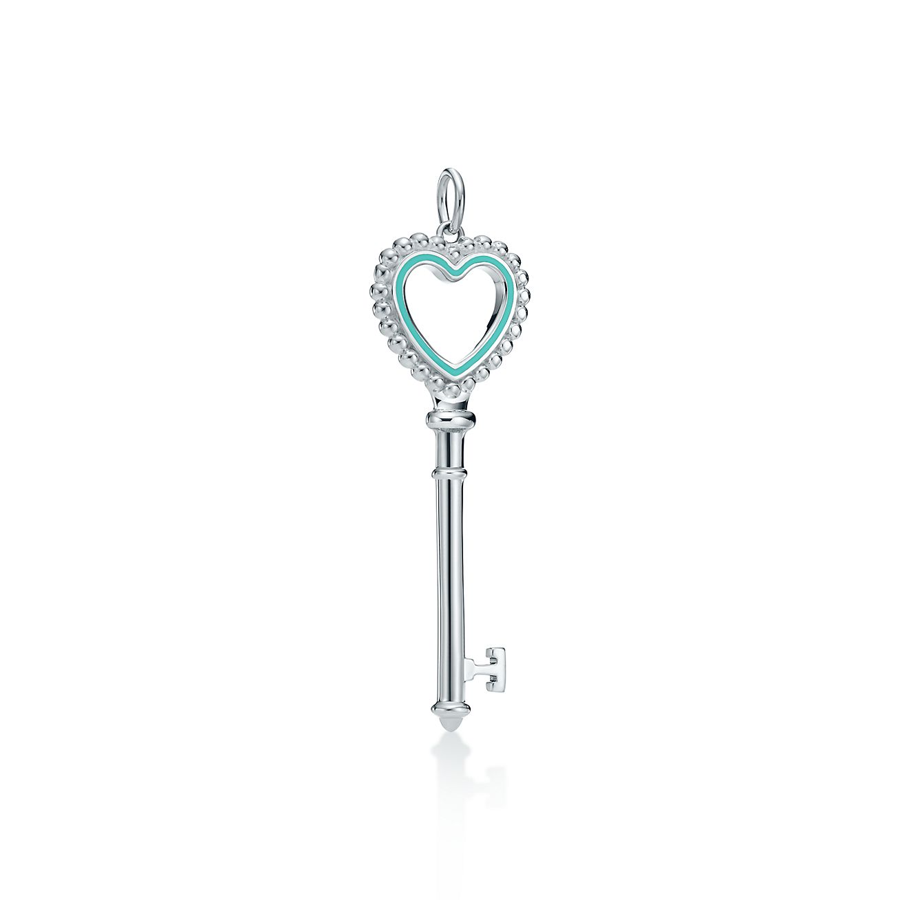 tiffany heart key pendant silver