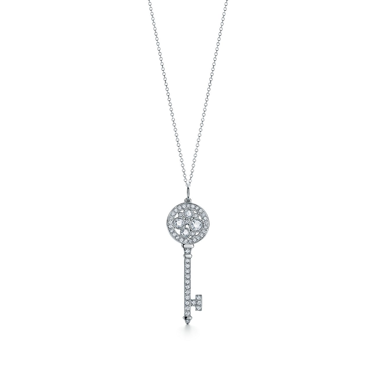 tiffany diamond key pendant