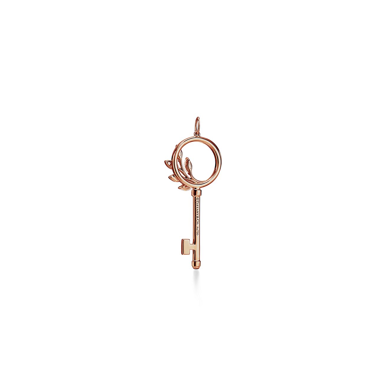 Tiffany Keys Tiffany Victoria™ Diamond Vine Circle Key in 18k Rose Gold