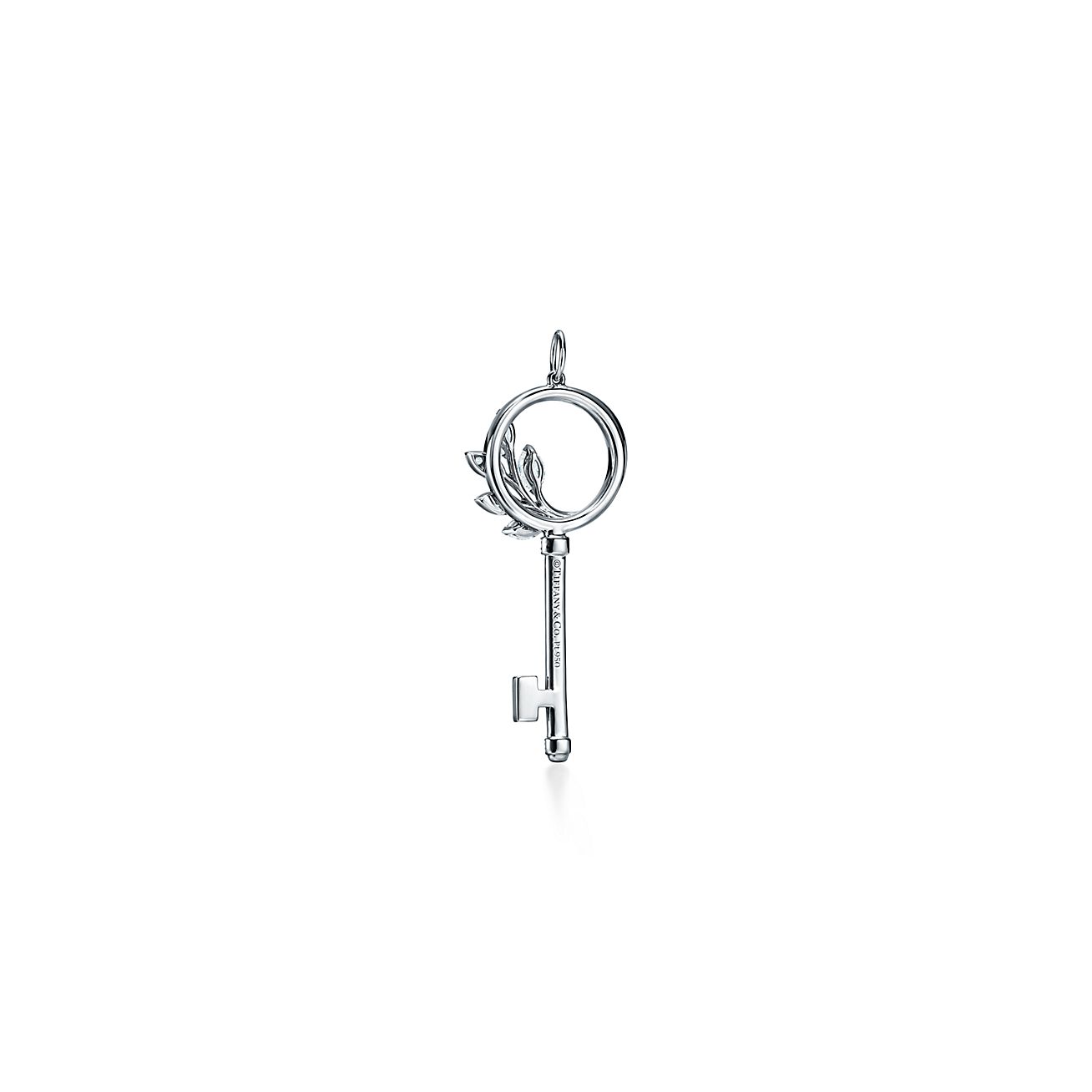 Tiffany Keys Tiffany Victoria® Diamond Vine Circle Key in Platinum