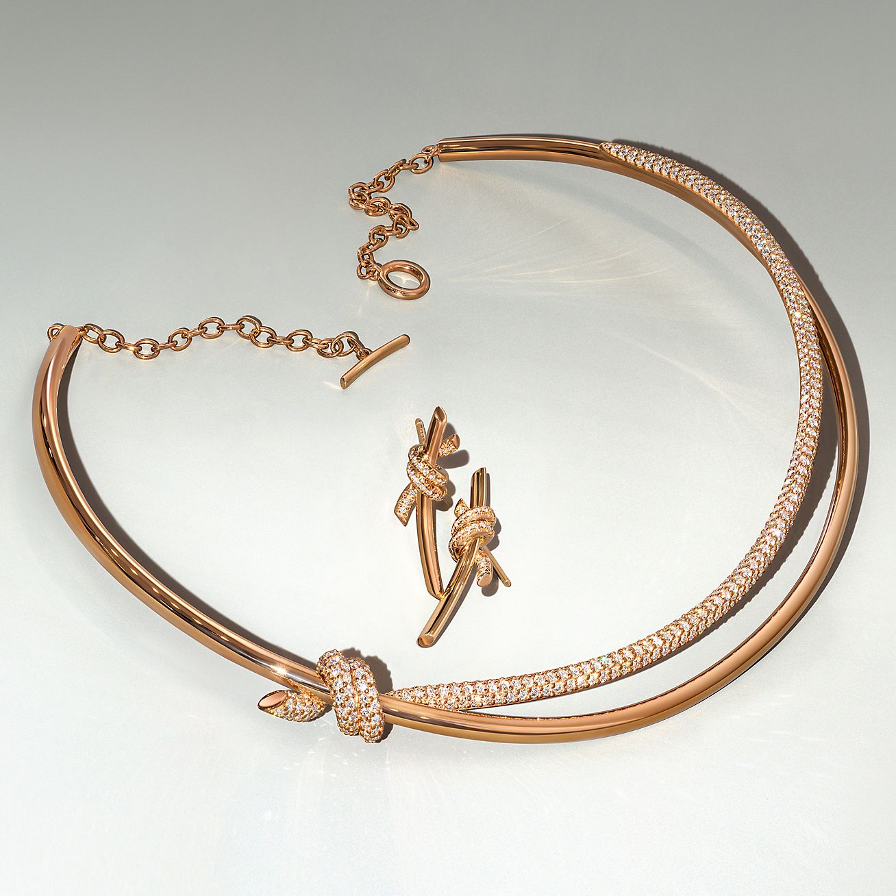 Двухрядное колье Tiffany Knot из 