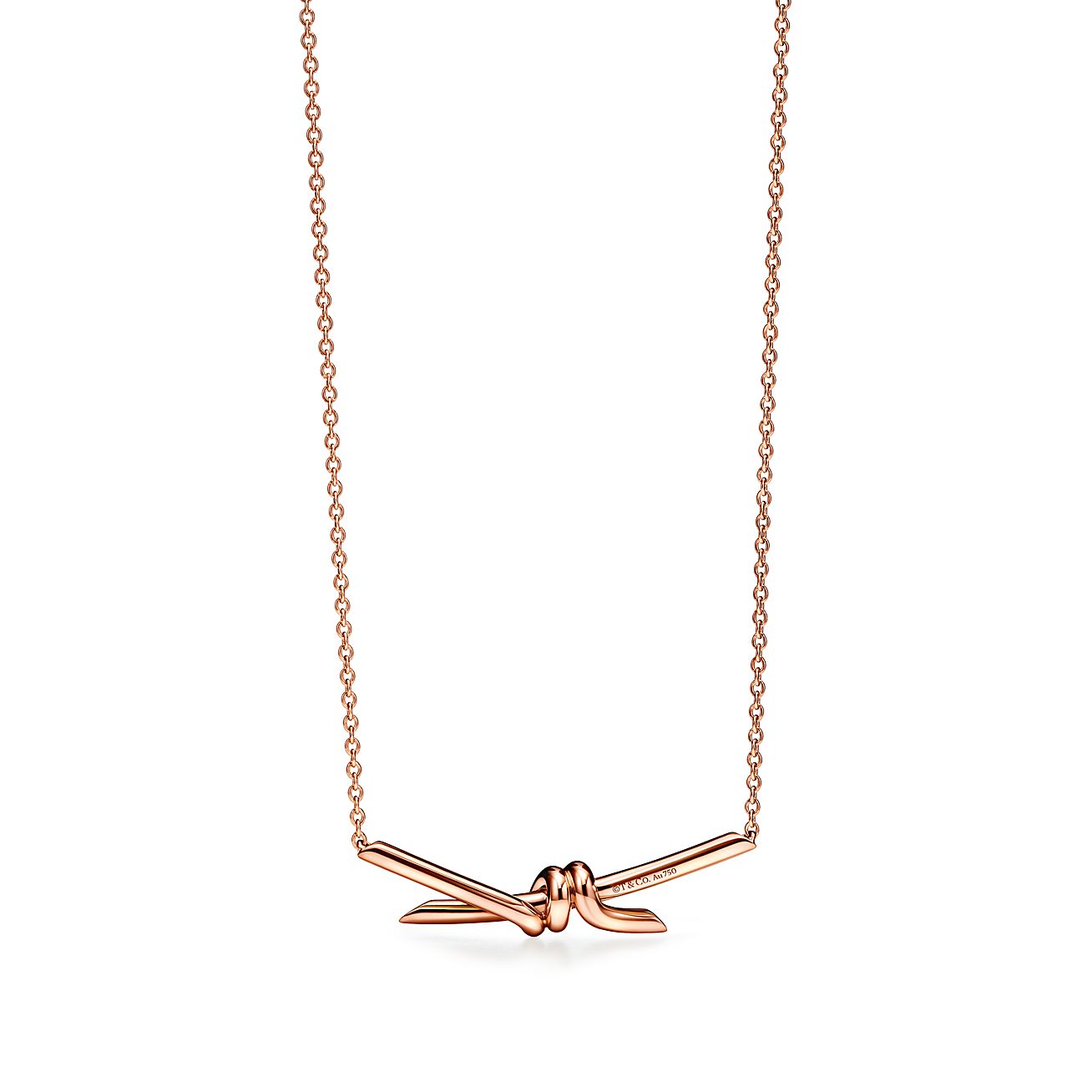 tiffany arrow necklace rose gold