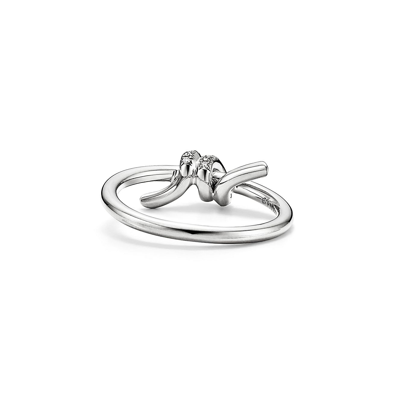 Tiffany Knot Ring in White Gold with Diamonds - Alternate shot 1 - Alternate shot 2