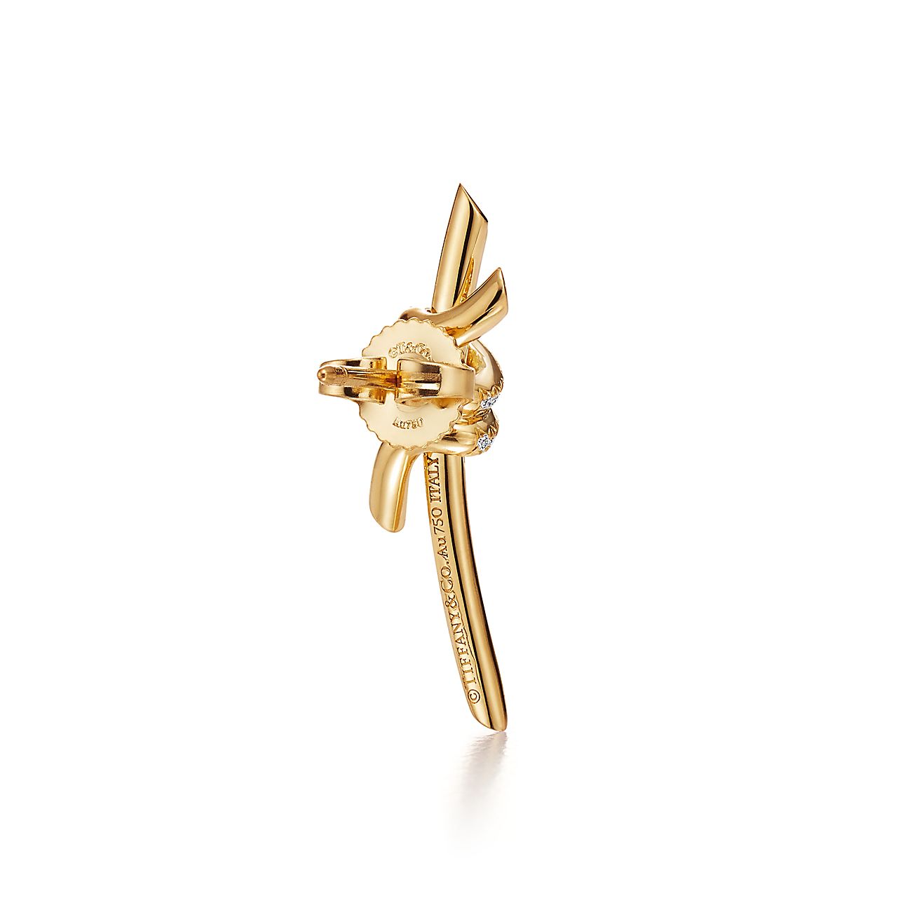 Tiffany gold knot on sale earrings