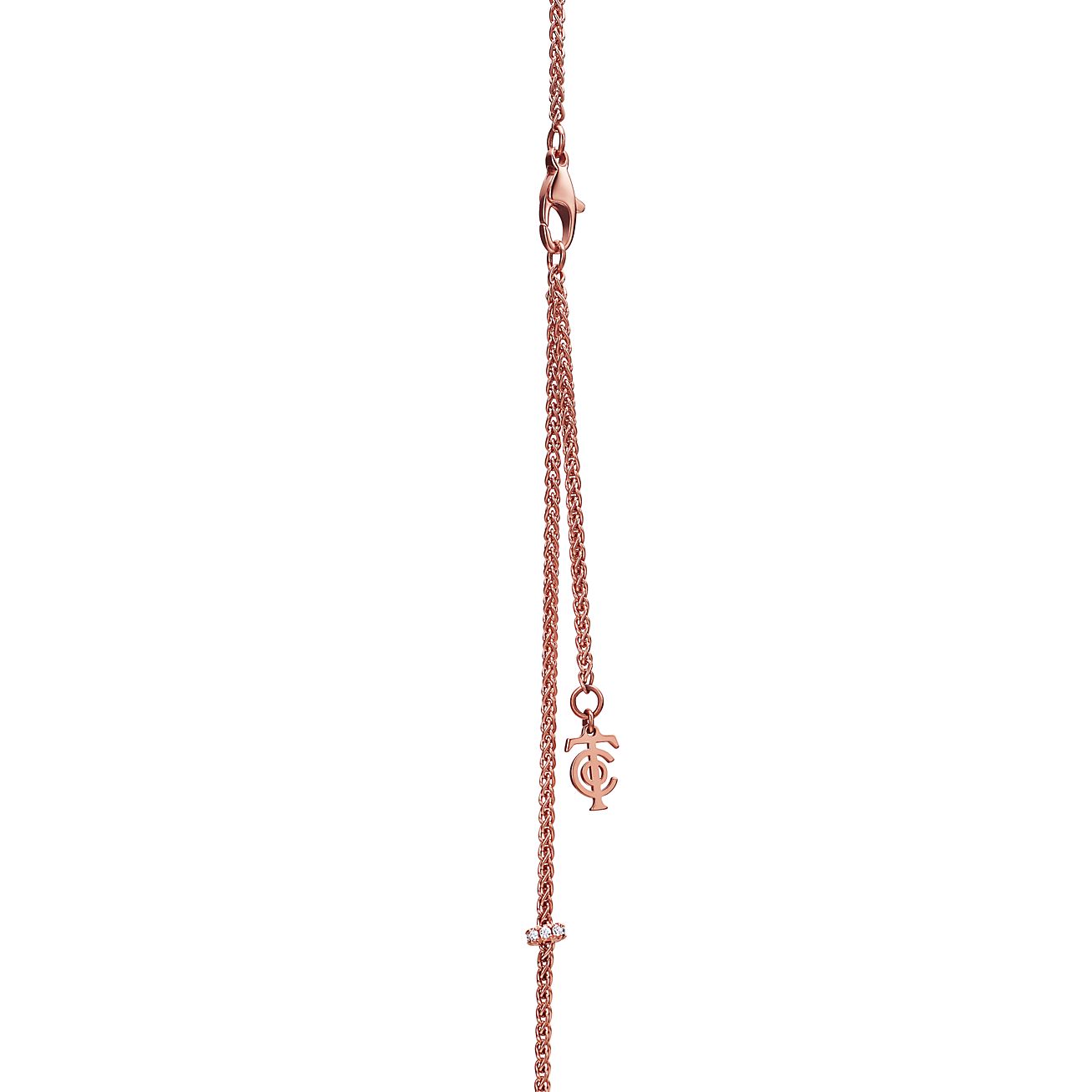 Tiffany Knot Extra Large Key Pendant in Rose Gold with Diamonds - Alternate shot 1 - Alternate shot 2 - Alternate shot 3