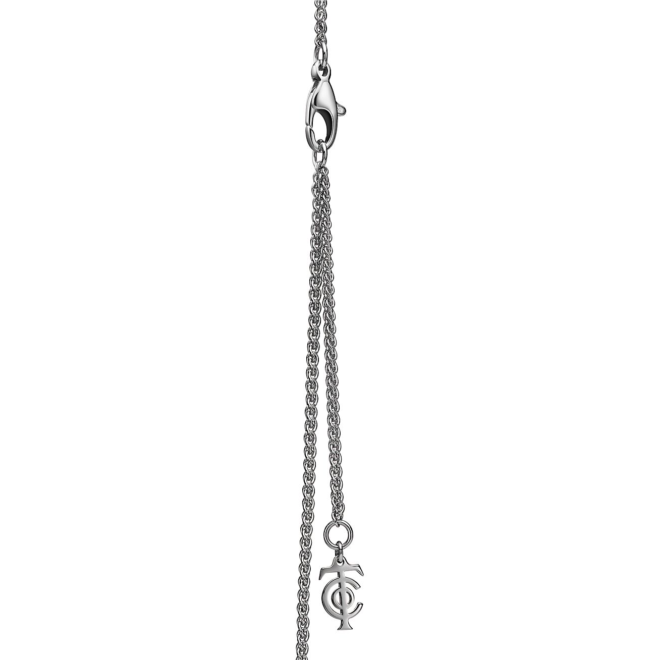 Tiffany Knot Large Key Pendant in Platinum with Diamonds