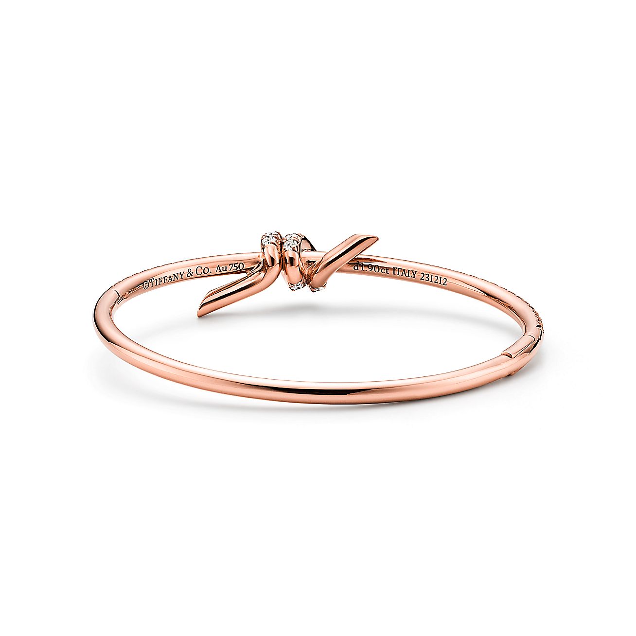 Tiffany Knot Bangle in Rose Gold with Diamonds - Alternate shot 1 - Alternate shot 2