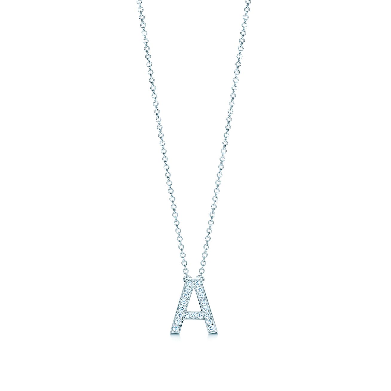 Tiffany Letters Pendant Of Diamonds In Platinum Mini Letters A Z Available Tiffany Co