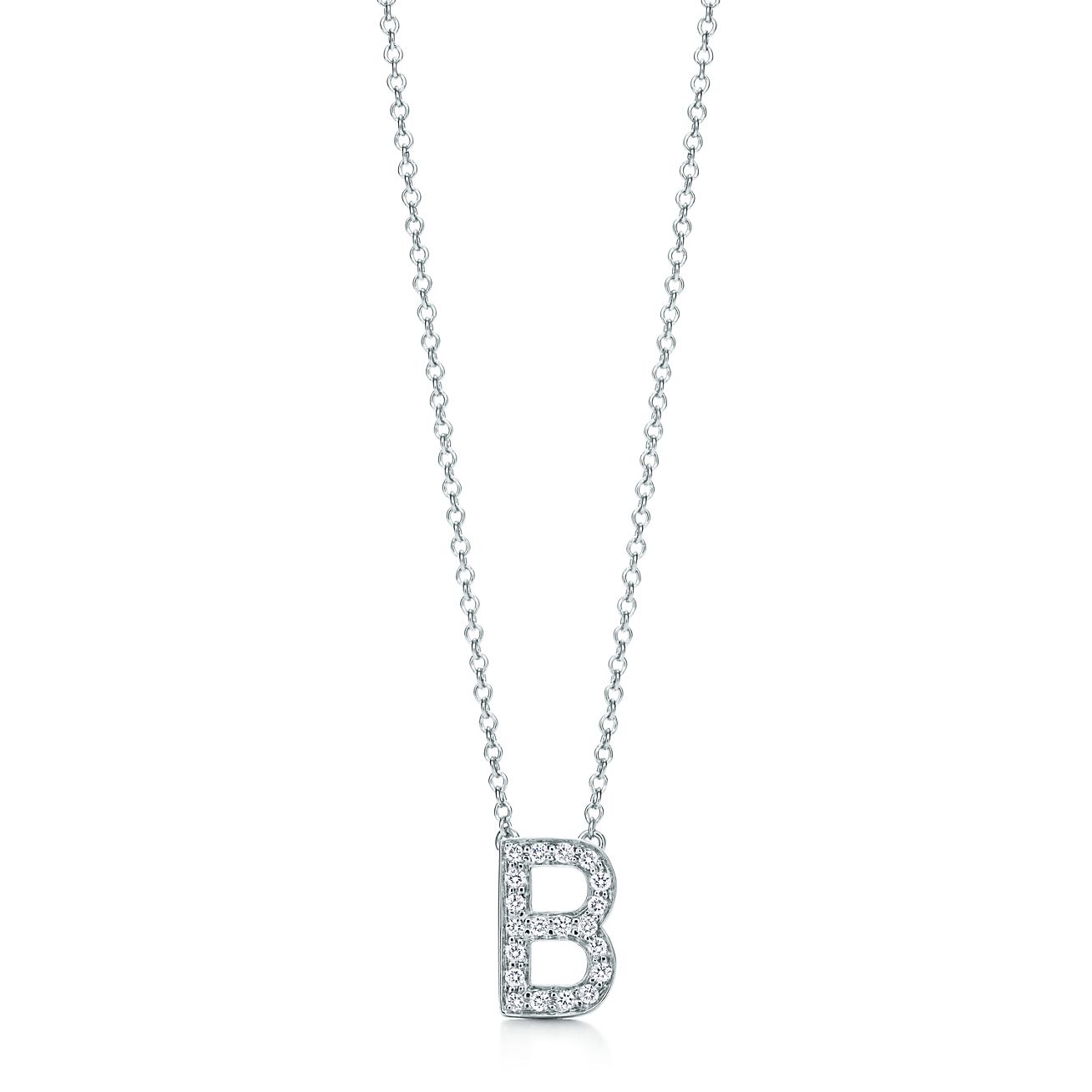 diamond initial necklace tiffany