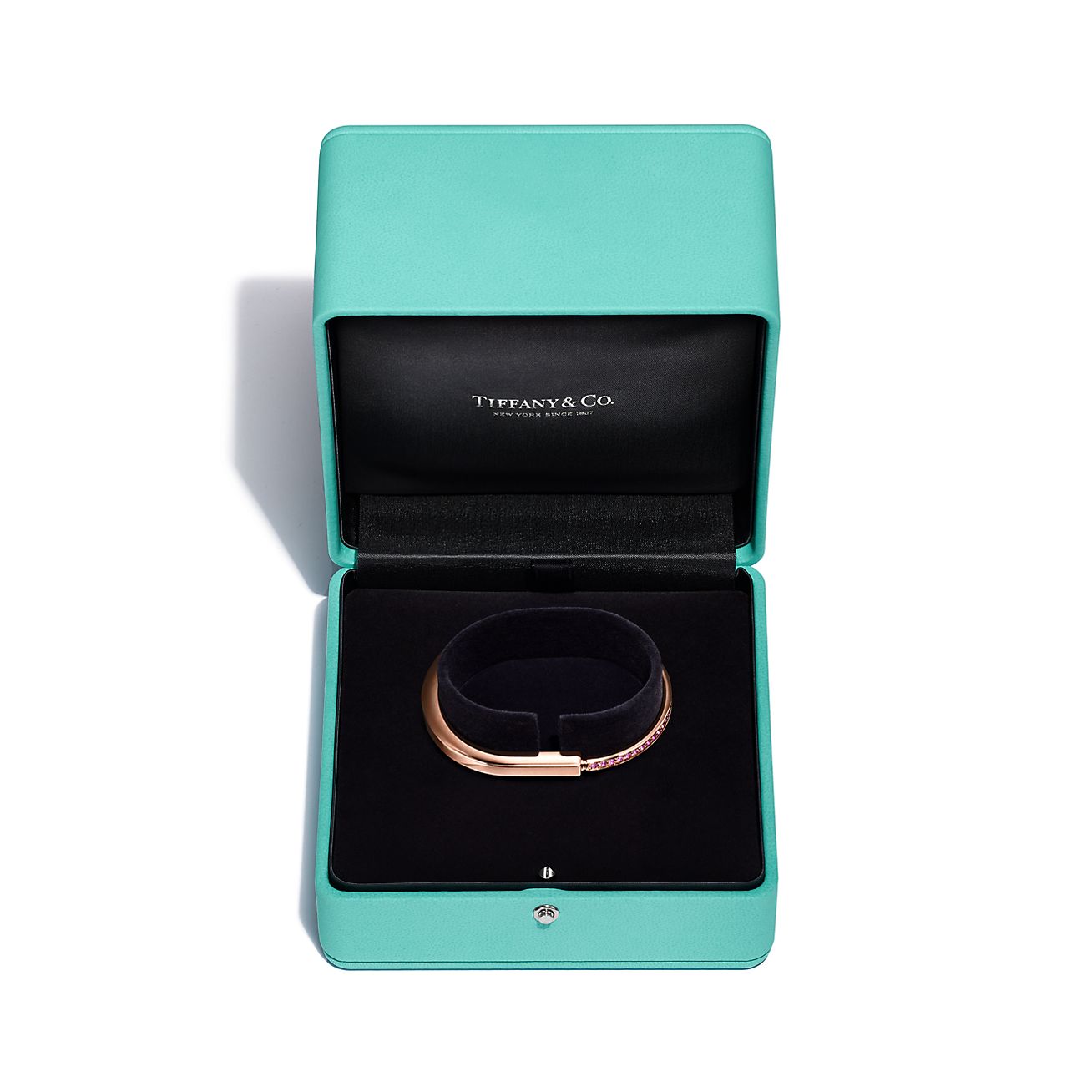 Tiffany T T1 Hinged Bangle in Rose Gold with Diamonds, Narrow | Tiffany &  Co.