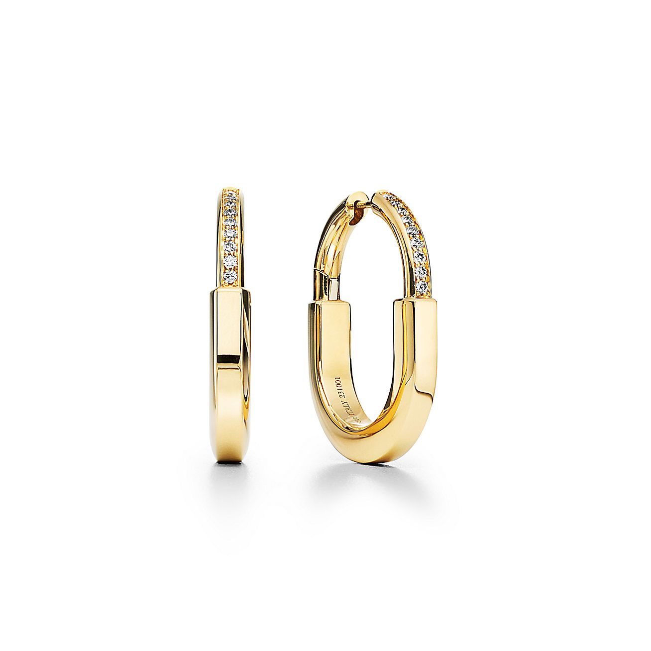 Tiffany Lock Pendant in Yellow Gold with Diamonds