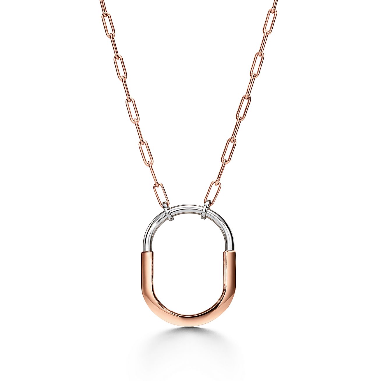 Tiffany & Co. Diamond 18k Rose Gold Classic Round Padlock Pendant Neck –  Joseph Robert Jewelers