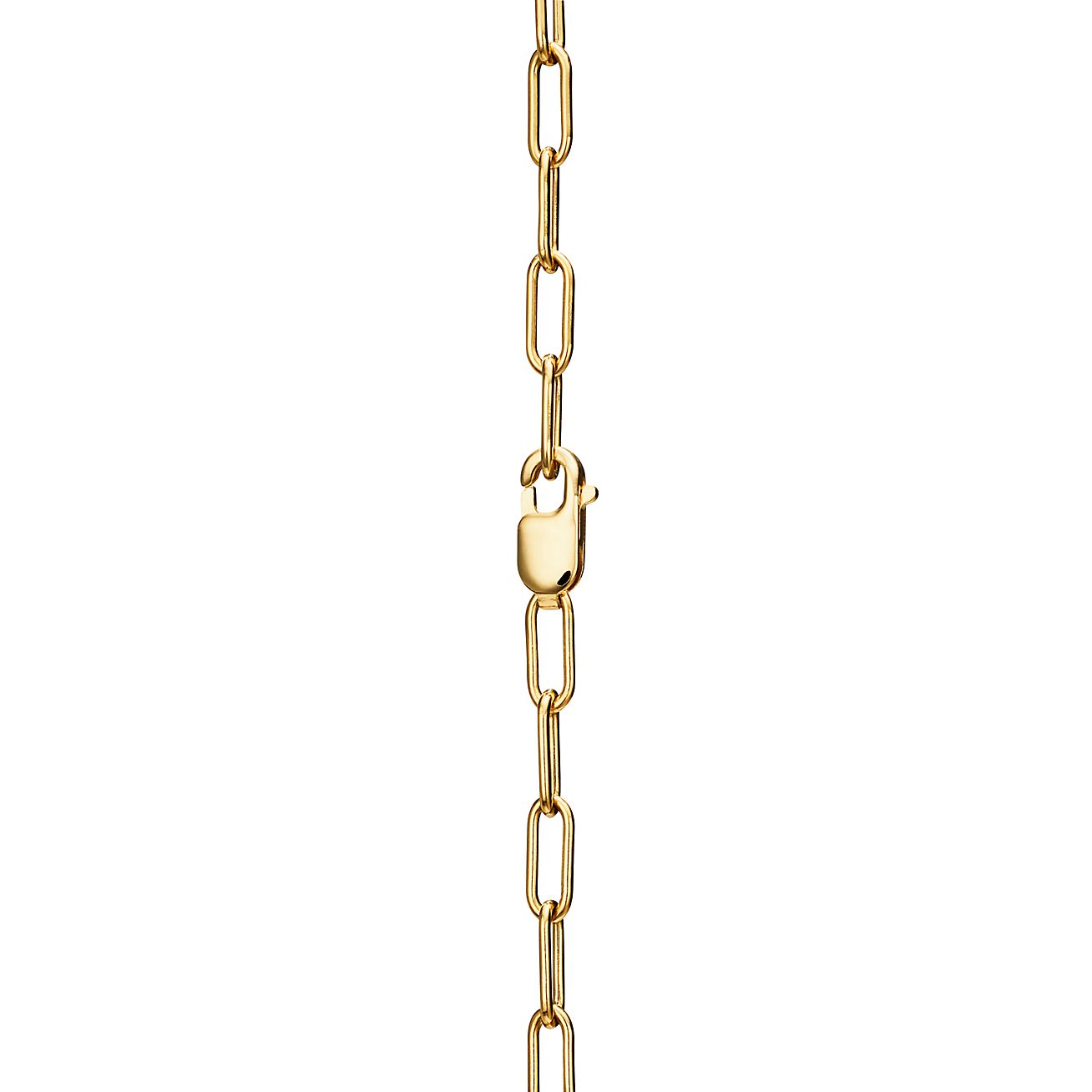 Tiffany Lock Pendant in White Gold with Pavé Diamonds