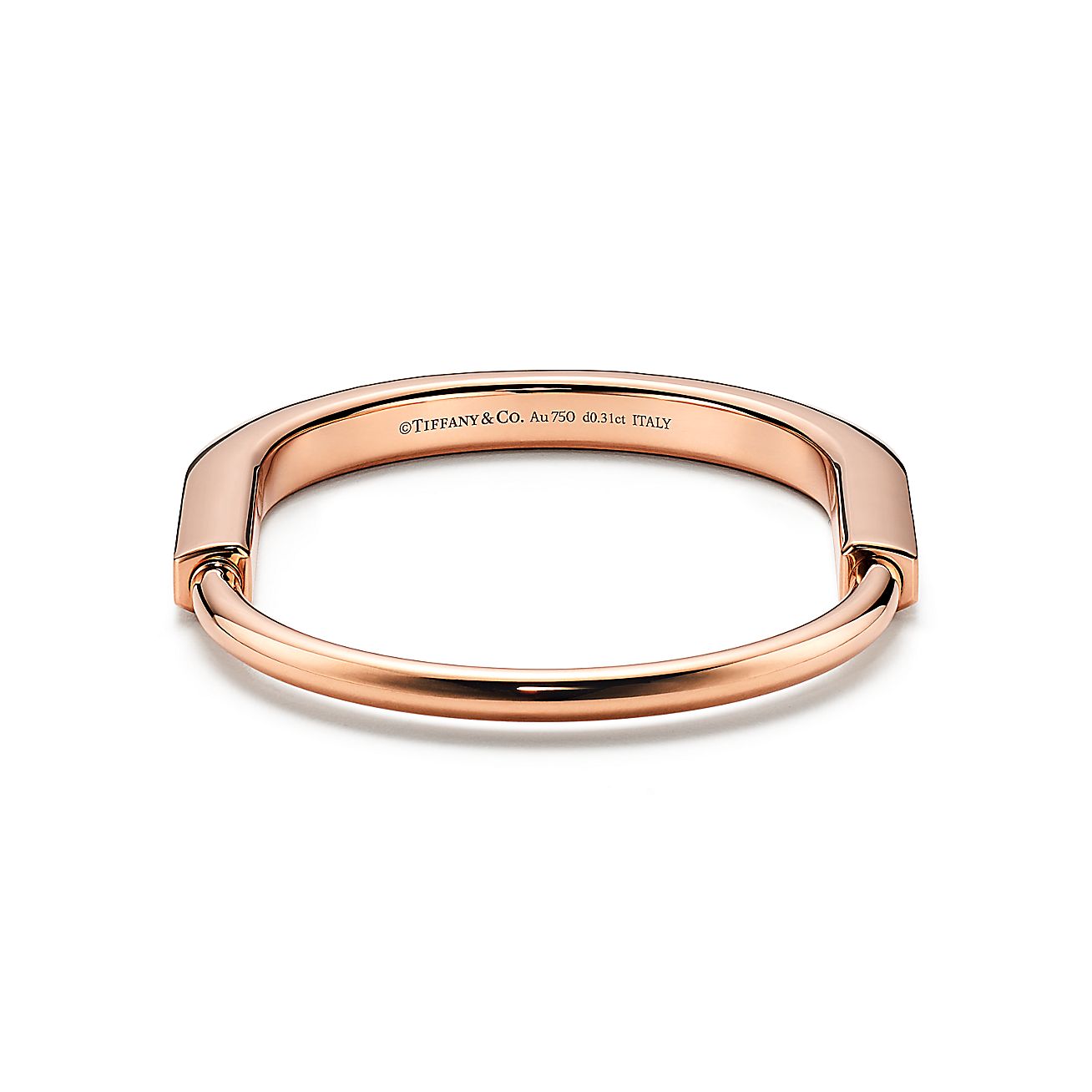 Tiffany Lock Bangle in Rose Gold with Diamond Accents - Alternate shot 1 - Alternate shot 2 - Alternate shot 3