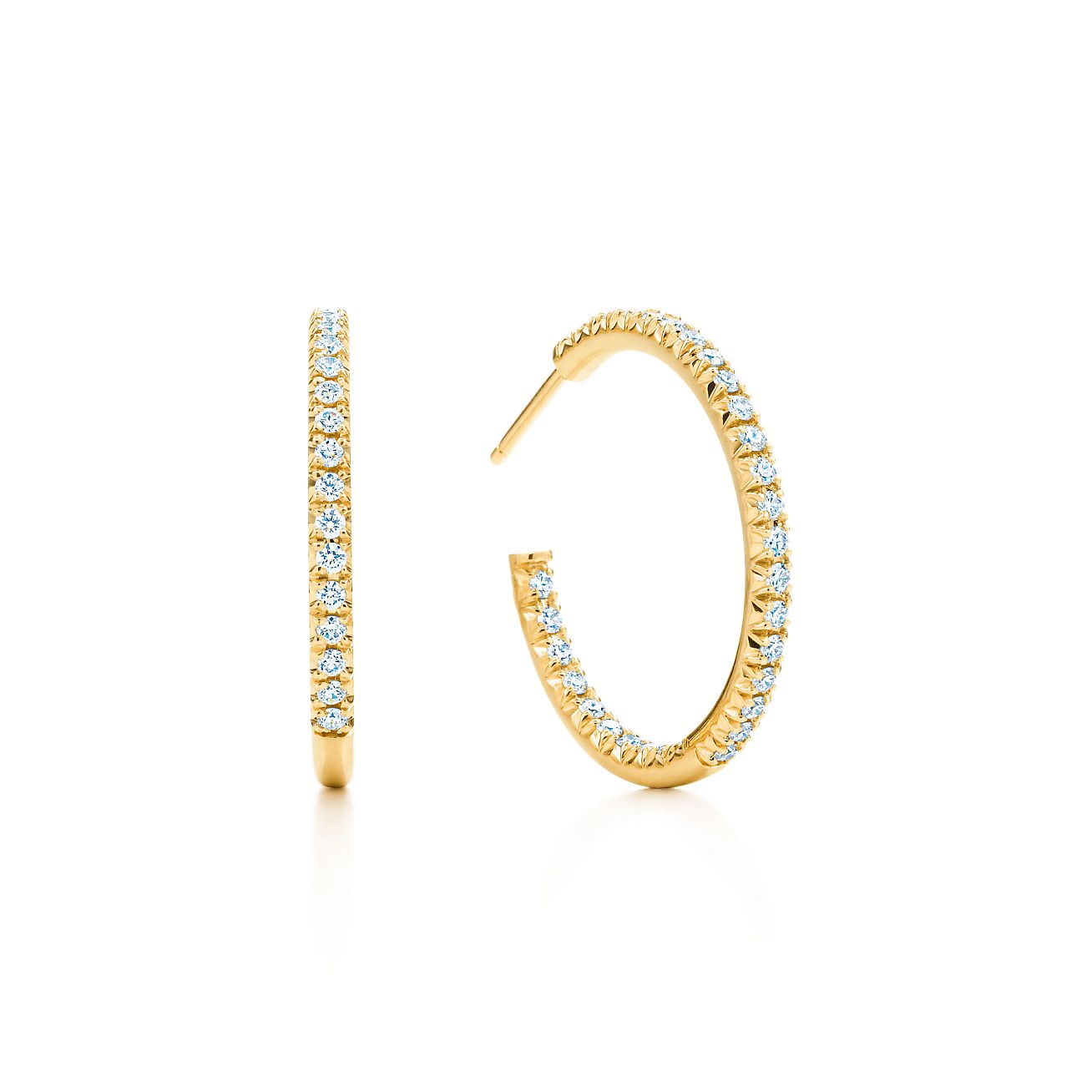 Tiffany Metro hoop earrings in 18k gold 