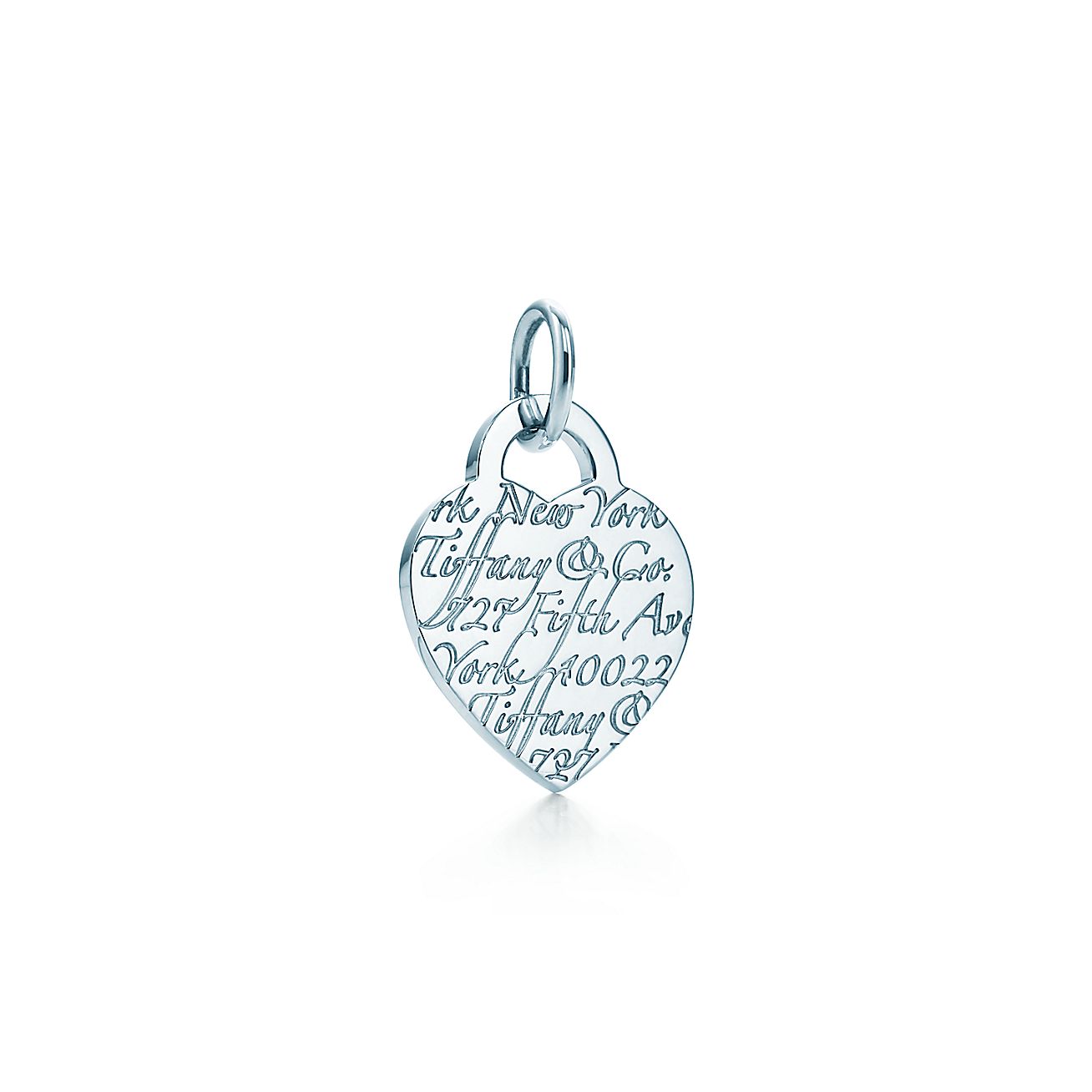 Tiffany Notes heart tag charm in sterling silver. | Tiffany & Co.