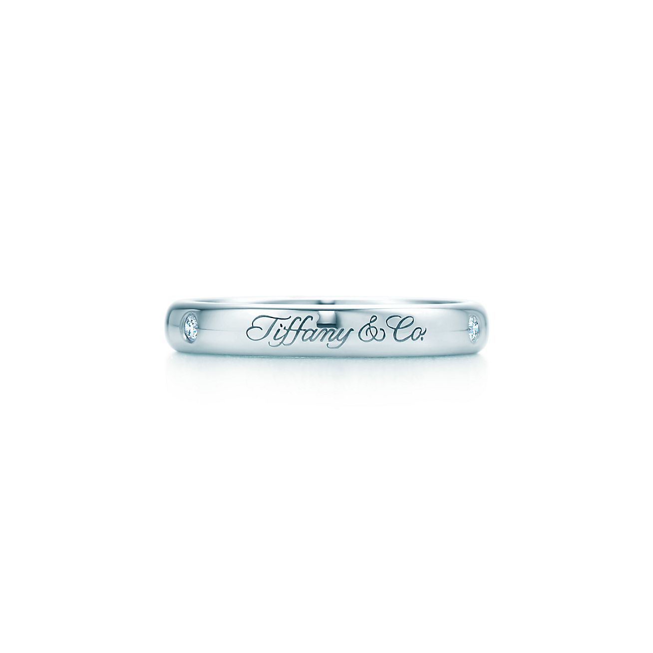 Tiffany Notes Tiffany Co Ring With Diamonds In Platinum 3 Mm Wide Tiffany Co