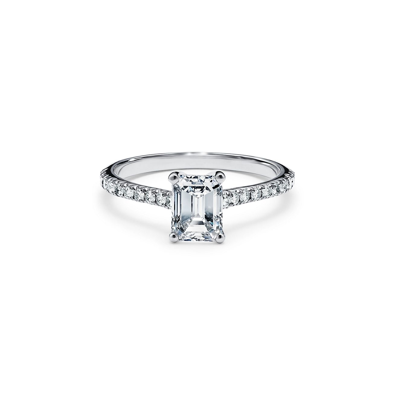 Tiffany Novo® emerald-cut engagement 